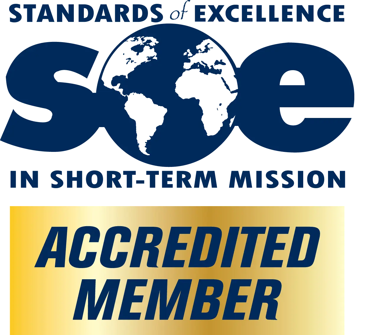 Award for Being an Accredited Member of the Standards of Excellence in Short-Term Missions.