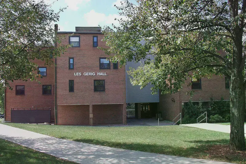 Gerig Hall is one of the smallest residence halls on campus