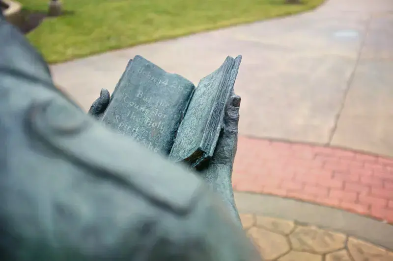 The book being held by the Sammy statue