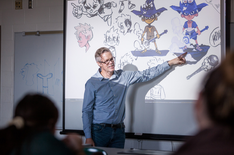 art professor teaches illustration