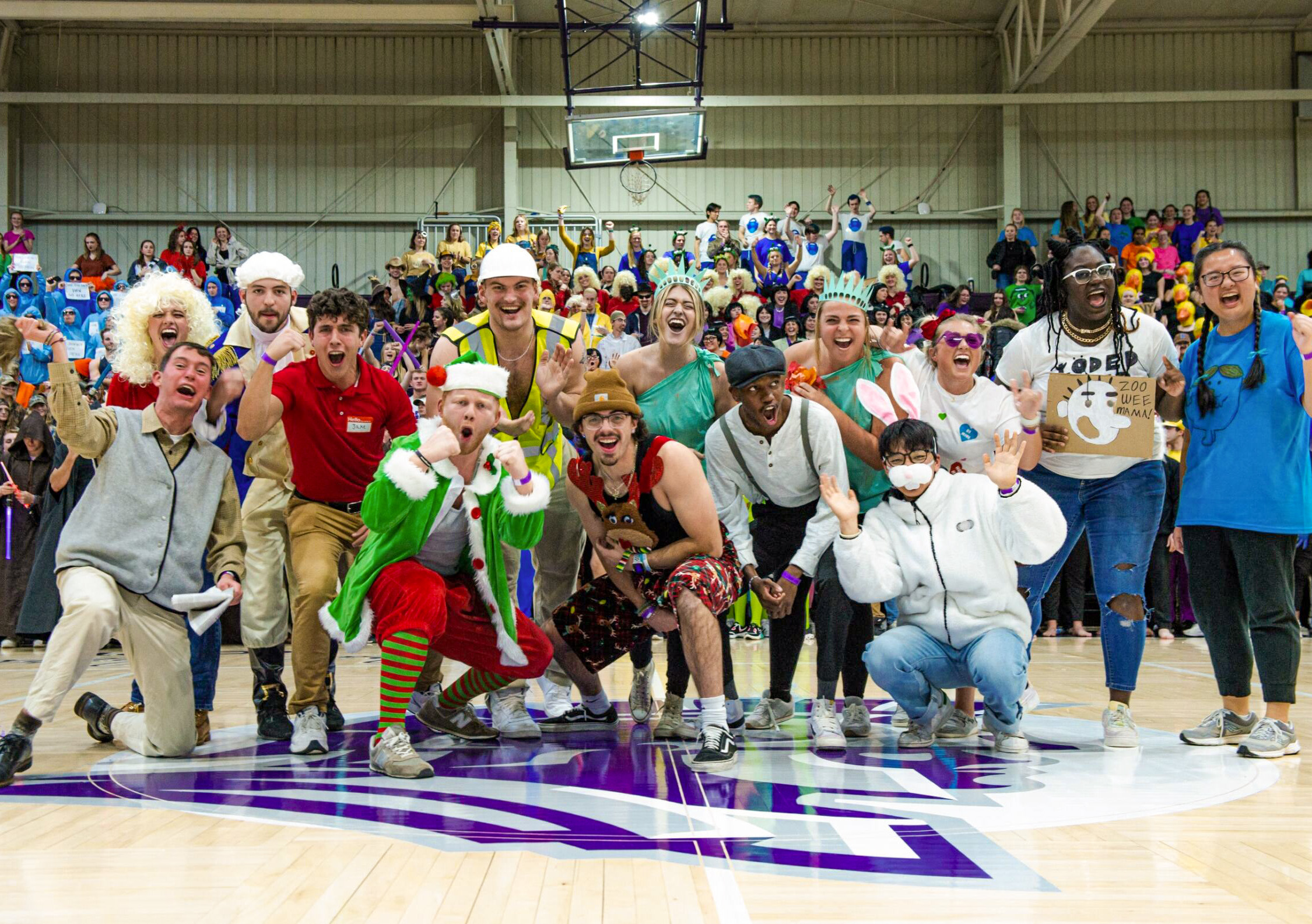 students in costume at silent night