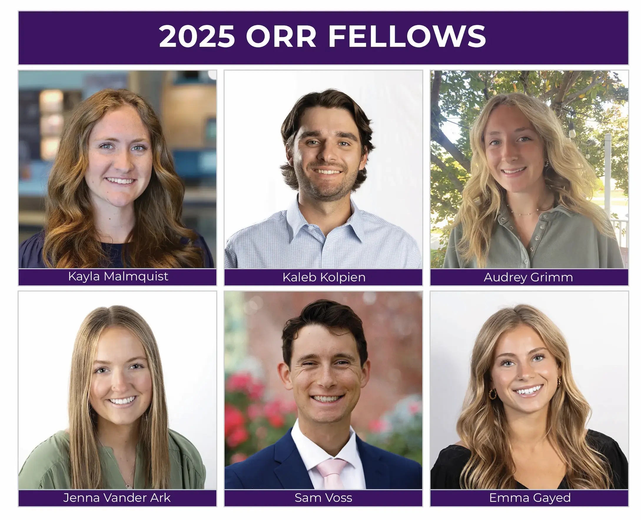 Six Taylor Students Awarded Orr Fellowship