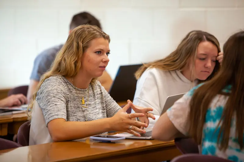 accounting students in class