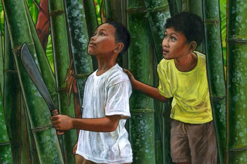 illustration of two Filipino boys