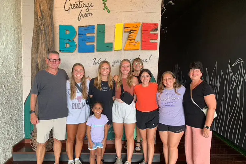 Taylor students in Belize