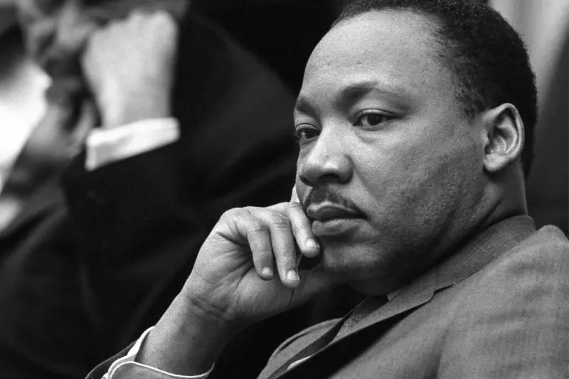 black and white image of Dr. Martin Luther King, Jr