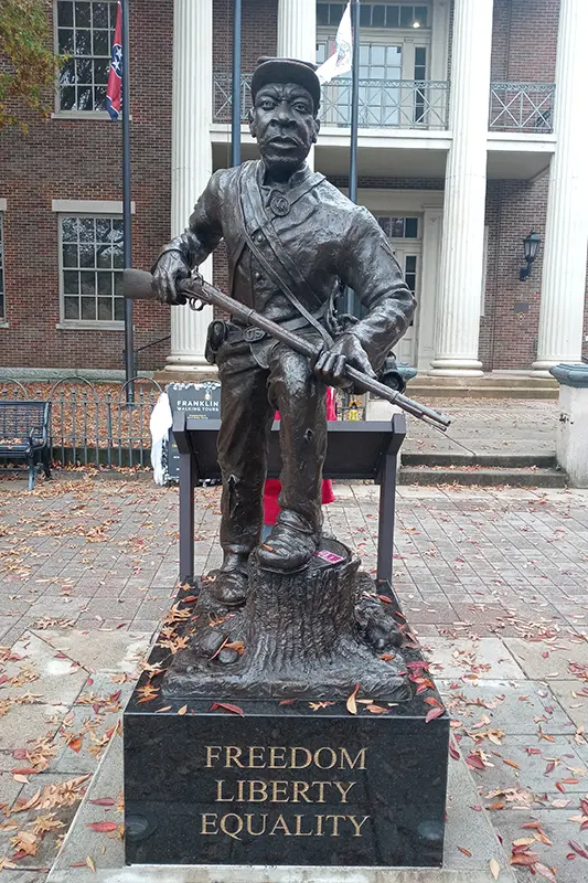 Statue of a black Union Soldier