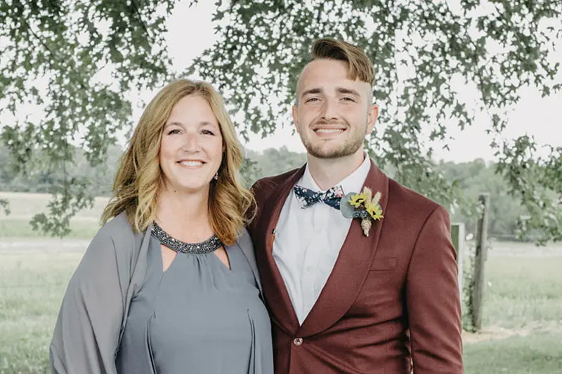 Drew Shriner pictured with his mother, Andi