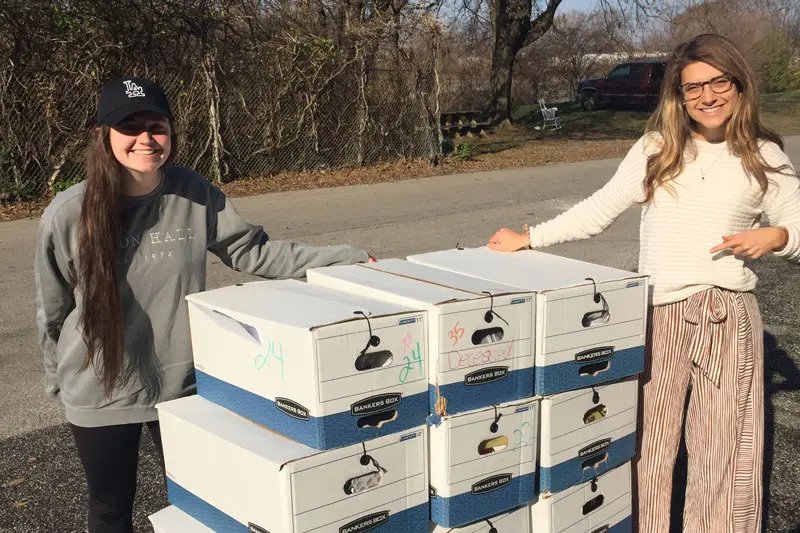 Students at the drug take-back event