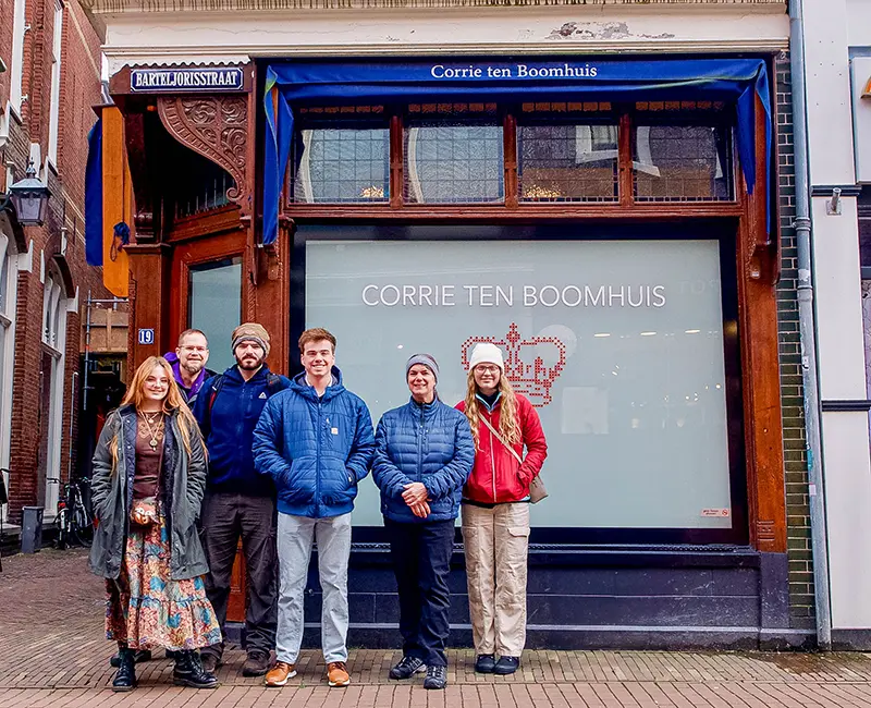 CSE students in front of Corrie Ten Boom house museum