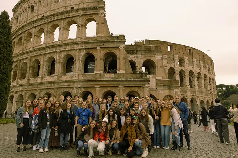 group of students in Rome