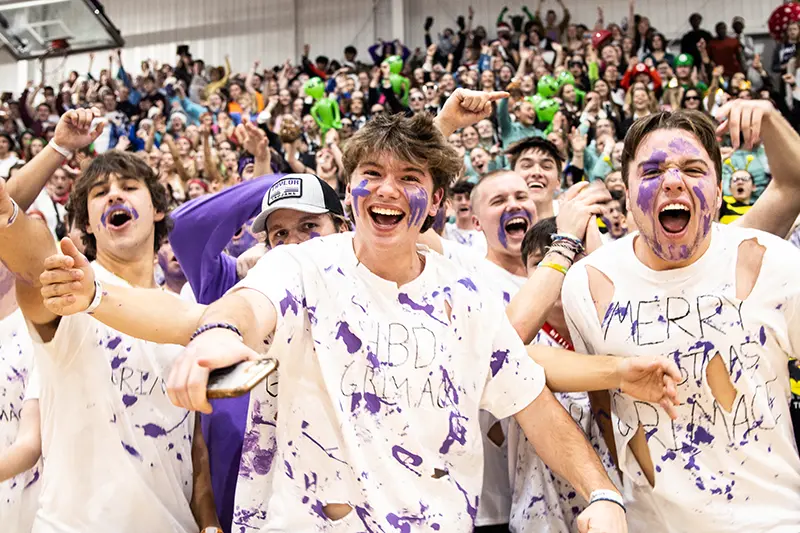 Students celebrate during Silent Night