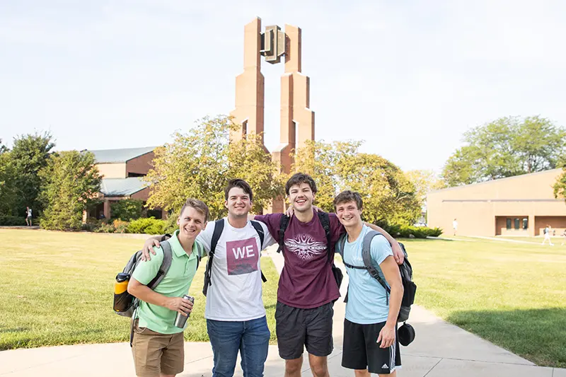 smiling group of students