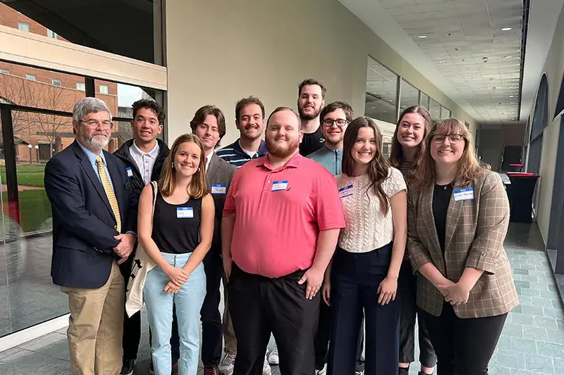 Echo student staff members at awards ceremony