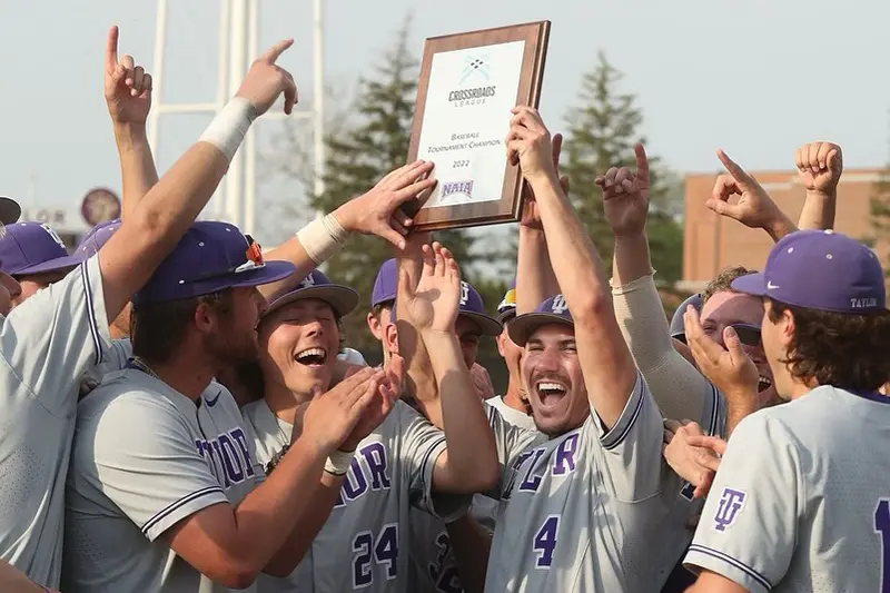 baseball team celebrating award