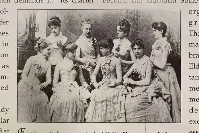 fort wayne female college students in the 1880s