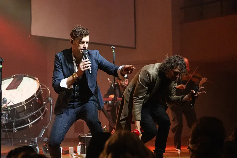 For King + Country performing in chapel