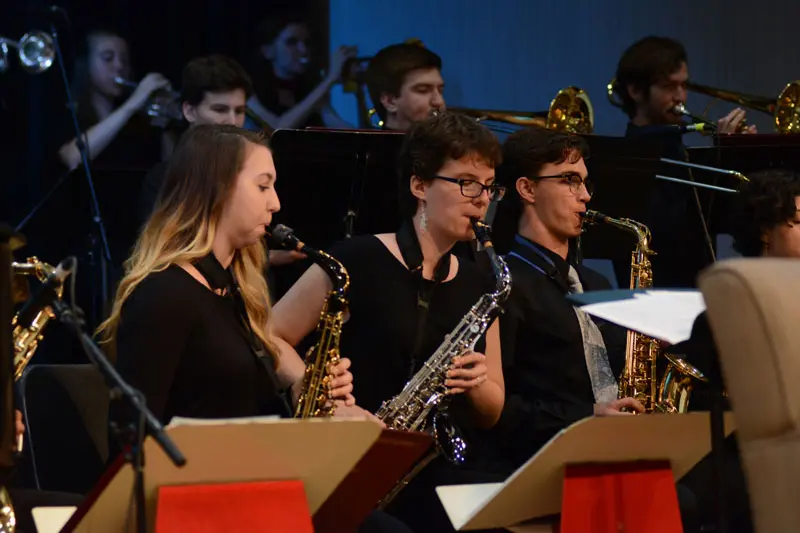 saxophone players in the wind ensemble