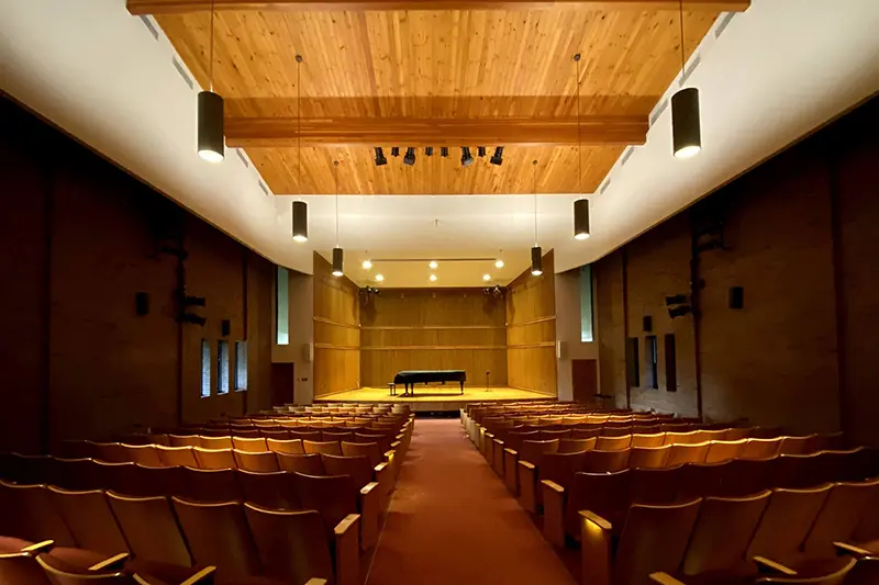 recital hall at taylor university